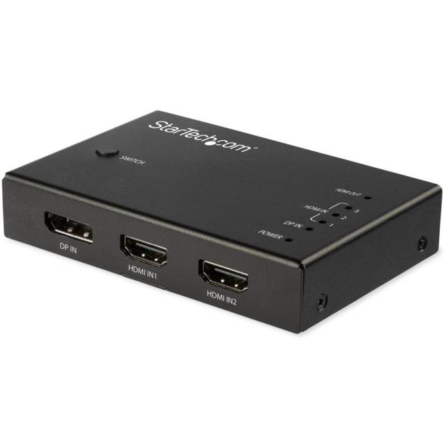 StarTech 4入力1出力HDMIディスプレイ切替器セレクター 3x HDMI/1x DisplayPort 4K60Hz対応 マルチポートHDMIスイッチ 自動切替機能付き VS421HDDP