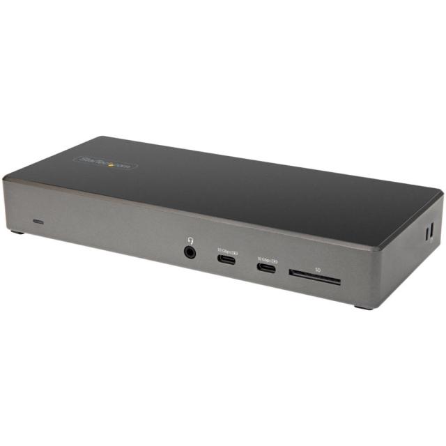 StarTech USB Type-C ドッキングステーション/トリプル4Kディスプレイ対応ドック(2x DisplayPort & 1x HDMI)/100W USB PD/DP 1.4 Altモード & DSC対応/6ポートUSBハブ(2x 10Gbps)/SDカードリーダー/Windows & Chrome対応 DK31C2DHSPD