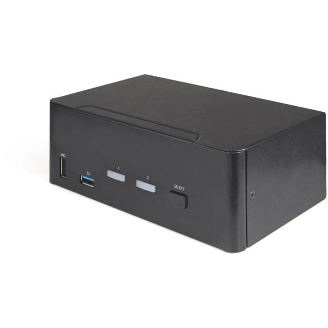 StarTech 2ポートHDMIモニター2台対応KVMスイッチ/HDMI 2.0(4K60Hz、HDR)対応 PC切替器/2ポートUSB 3.0ハブ(5Gbps)、4ポートUSB HID、オーディオポート搭載/ホットキー &amp; 押しボタン切替 SV231DHU34K6