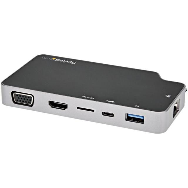 StarTech マルチポートアダプター/USB-C接続/1画面/4K HDMI または 1080p VGA/100W USB PDパススルー/2x 10Gbps対応USBハブ/ギガビット有線LAN/microSDカードリーダー/USB 3.1 Gen 2対応 USB Type-C マルチポート ハブ CDP2HVGUASPD