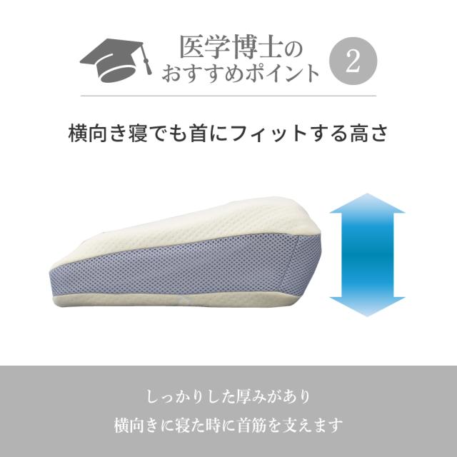 医学博士がおすすめする健康まくら 03 低反発モールド 約32×54×7〜12cm 低反発枕 高さ調節可能なシート付 枕
