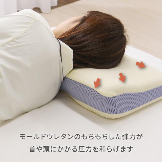 医学博士がおすすめする健康まくら 03 低反発モールド 約32×54×7〜12cm 低反発枕 高さ調節可能なシート付 枕