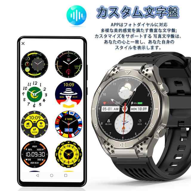 スマートウォッチ 「放射レベル測定」通話機能 血中酸素 心拍数検出 血糖値 血圧測定器 心電図ppg+ecg 日本製 24時間健康管理 レディース 運動管理 スマートウォッチ 通話機能 第6世代血糖値 血中酸素 医療レベル血圧測定 高精度心拍数 体温測定 睡眠管理 呼吸率 着信通知  iPhone⁄Android対応 プレゼント