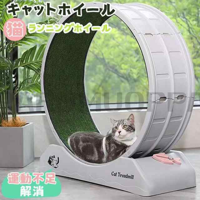 キャットホイール 猫 回し車 ロック装置内蔵 静音低ノイズ 猫専用ルームランナー 猫 ランニングホイール キャットウォーク 運動不足解消 ストレス解消 キャット