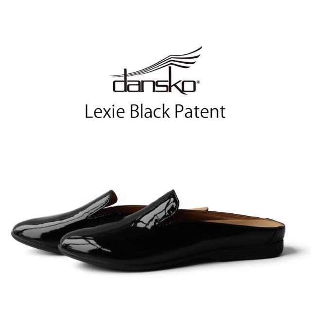 dansko（ダンスコ）Lexie Black Patent｜スリッポン サンダル カジュアル ブラック おしゃれ 臭気制御レザー APMA認定