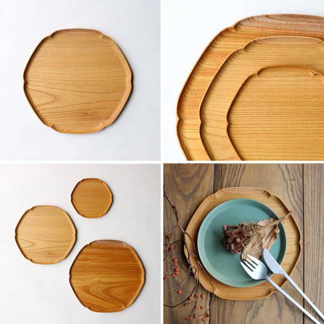 四十沢木材工芸 KITO 雪輪盆 中 | 国産 天然木 カジュアル シック 雑貨