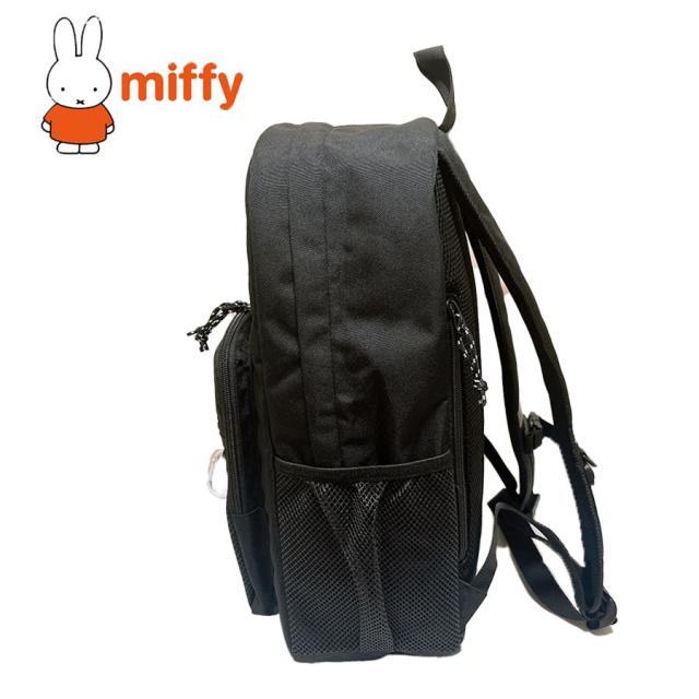 【送料無料】miffy ミッフィー OUTDOOR コラボ リュックサック Dパック ブラック 総柄 かばん ハーネス付き レディース 中高生 女の子 親子兼用 人気 おしゃれ かばん 通学 習い事 旅行 グッズ おでかけ (BN1982BK 890024)_2