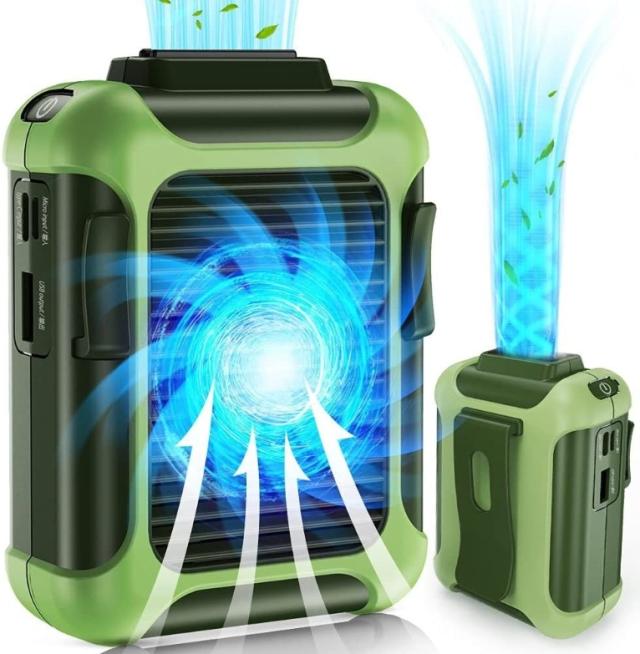 腰掛け扇風機 空調服ファン 携帯扇風機 首掛け扇風機 USB充電式 ジェットファン ポータブルファン 4000mAh 