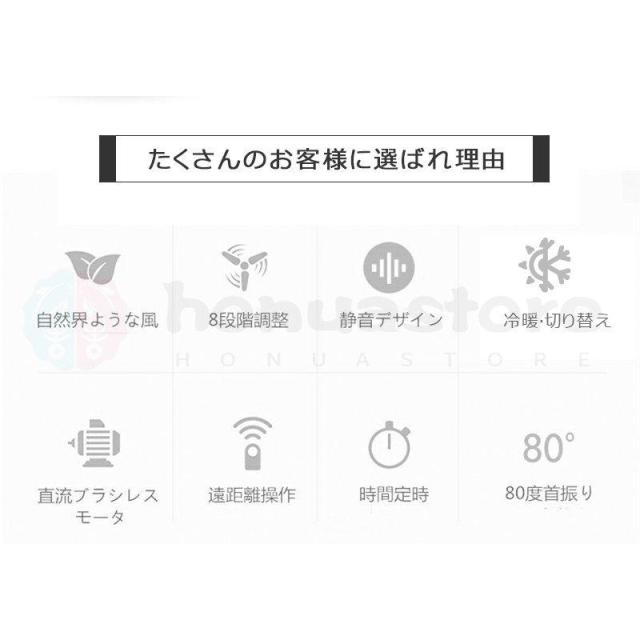 18/46冷風扇 扇風機 冷風機 羽根なし タワーファン 冷暖両用 空気循環 電気ヒーター 大風量 8段階冷風/3段階暖風 首振り 省エネ 熱中症対策 節電対策 お手入れ簡単 省スペース 組み立て不要 リモコン付 部屋 リビング_2