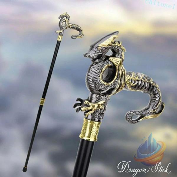 杖 ゴールド ドラゴン つえ ステッキ 高級 銀 男性 女性 金属 ウォーキングスティックゾンチーソリッド ヴィンテージ デザイナー アンティークスタイル 11,158円