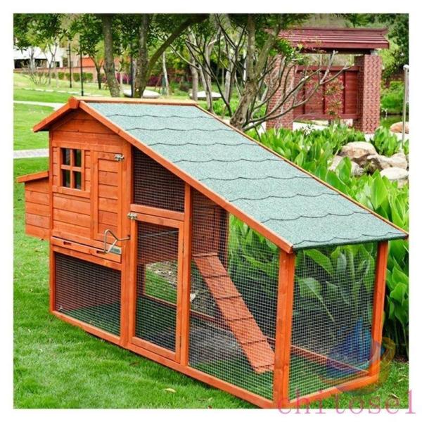 鶏小屋 大型木製鶏ケージ 屋外用の飼育ケージ 鶏舎雨を防ぐ機能がありますゾンチートレイ付きそして多扉設計 組み立てが簡単 屋内および屋外用 使いやすい