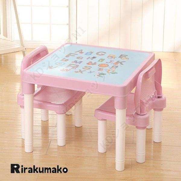 子供用テーブル＆チェアセット 3歳から 学習机 Welina 机椅子セット 幼児デスク 子供部屋インテリア 組立式 お絵描き勉強に_1