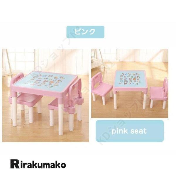 子供用テーブル＆チェアセット 3歳から 学習机 Welina 机椅子セット 幼児デスク 子供部屋インテリア 組立式 お絵描き勉強に_6