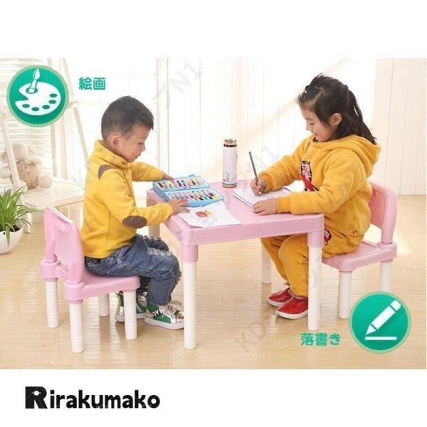 子供用テーブル＆チェアセット 3歳から 学習机 Welina 机椅子セット 幼児デスク 子供部屋インテリア 組立式 お絵描き勉強に_8