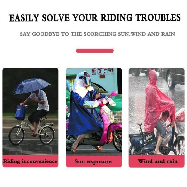 オートバイキャノピー バイク屋根 風防 サンバイザー シェードテント Welina 雨よけ/日よけに 走行時の快適性UP 取り付け簡単 モーター自転車対応_6