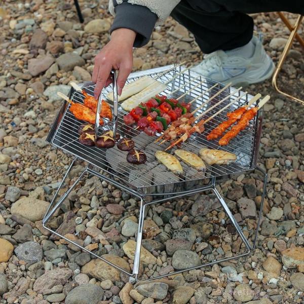 六角形 BBQグリル 折りたたみ 炭火 Welina ステンレス 屋外キャンプ
