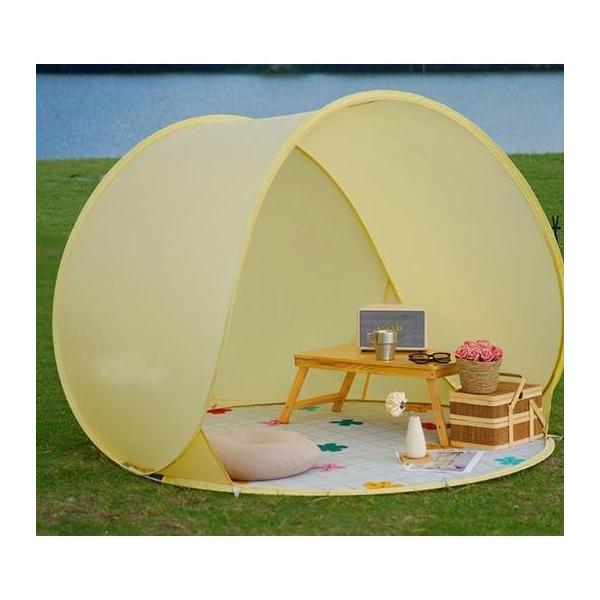屋外 折りたたみビーチテント 小型 Welina 日除け 風よけ キャンプ 海 プール ピクニック 収納簡単 軽量 ポータブル 夏 レジャー_1