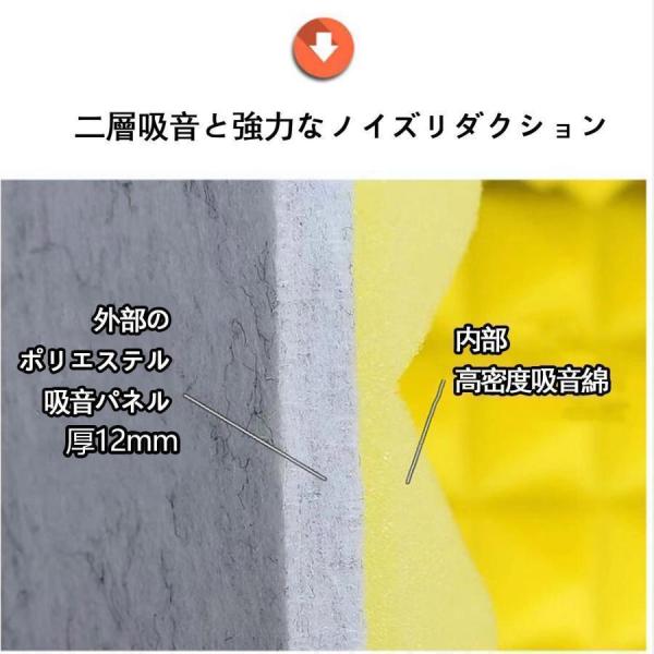 簡易防音室 防音ボックス 1人用 防音ブース 折りたたみ Welina 吸音パネル/遮音材 DIY騒音対策 在宅ワーク/配信/楽器練習に パーテーション型_5