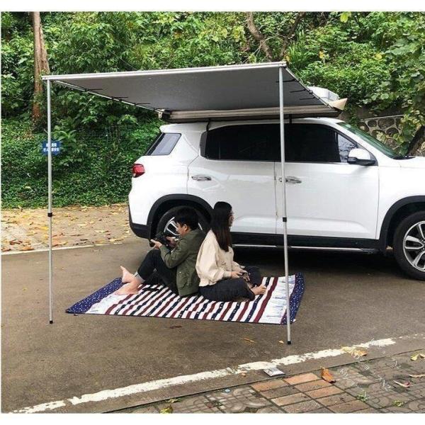 カーサイドオーニング アルミ合金 汎用サイドタープ Welina 車中泊/キャンプの屋根に 後付け簡単 日よけ雨よけ 便利グッズ 収納コンパクト_1