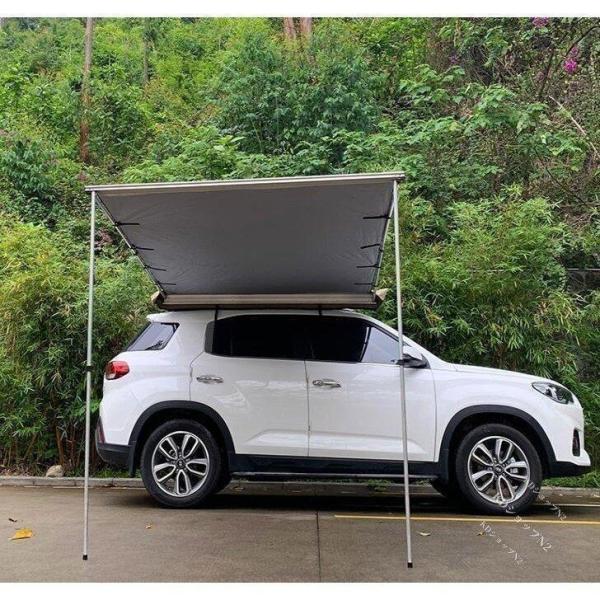カーサイドオーニング アルミ合金 汎用サイドタープ Welina 車中泊/キャンプの屋根に 後付け簡単 日よけ雨よけ 便利グッズ 収納コンパクト_2