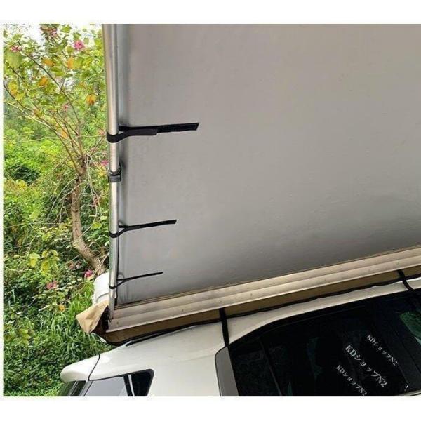 カーサイドオーニング アルミ合金 汎用サイドタープ Welina 車中泊/キャンプの屋根に 後付け簡単 日よけ雨よけ 便利グッズ 収納コンパクト_5