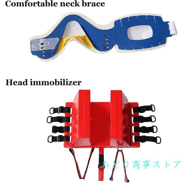 レスキューストレッチャー ライフボード担架 プール救助用 Welina ヘッドイモビライザー＆ネックブレース付き ポータブル救命ボード 緊急搬送_1