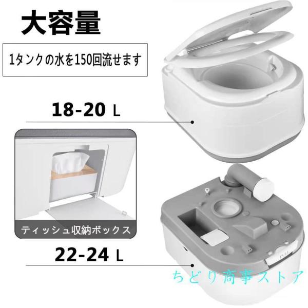 ポータブル水洗トイレ ２０Ｌ清水＋２４Ｌ汚水タンク Welina 介護/非常用/災害用 携帯トイレ ベローズポンプ式 持ち運び簡単 防災グッズ_1