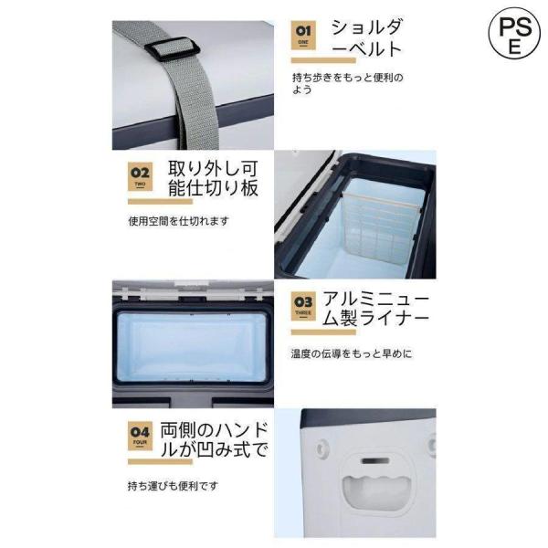 車載冷蔵庫 ポータブル冷蔵庫 DC12V/24V AC100V Welina USB給電対応 小型冷凍庫 スピード冷却 キャンプ車中泊 家庭でも使える_12