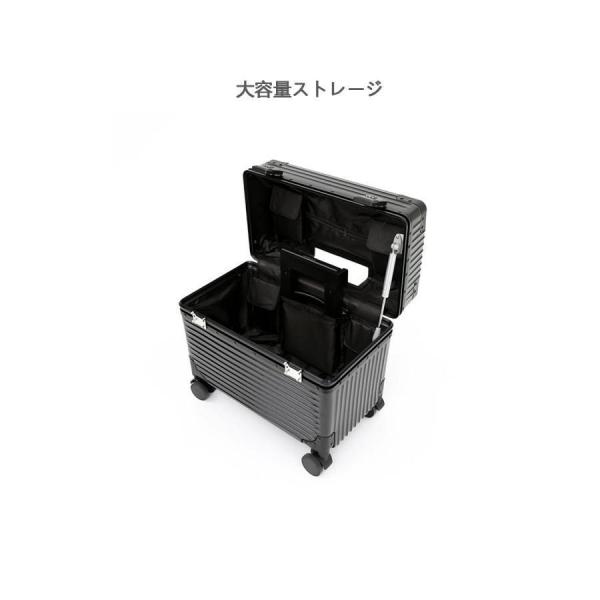 スーツケース 機内持込 アルミフレーム PC材 超軽量 Welina フロントオープン 360度静音ダブルキャスター 防水 キャリーケース_2