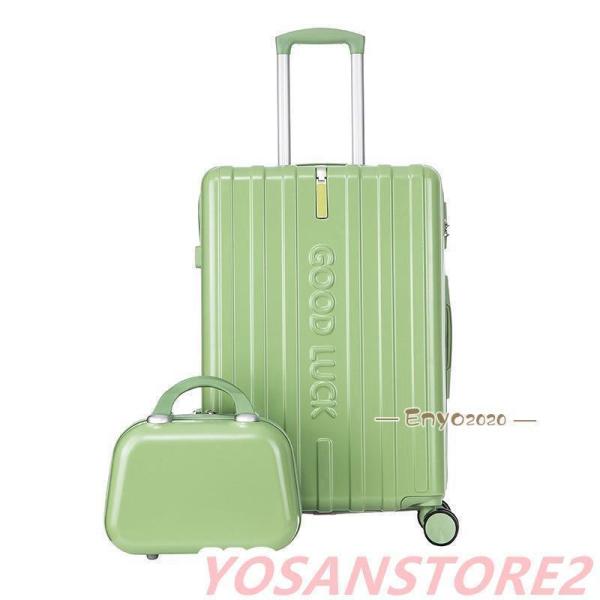 スーツケース 機内持ち込み 軽量 小型 旅行バッグ付き Welina 2泊3日 出張 短期旅行 かわいい 英字デザイン 韓国風 キャリーケース キャリーバッグ_4