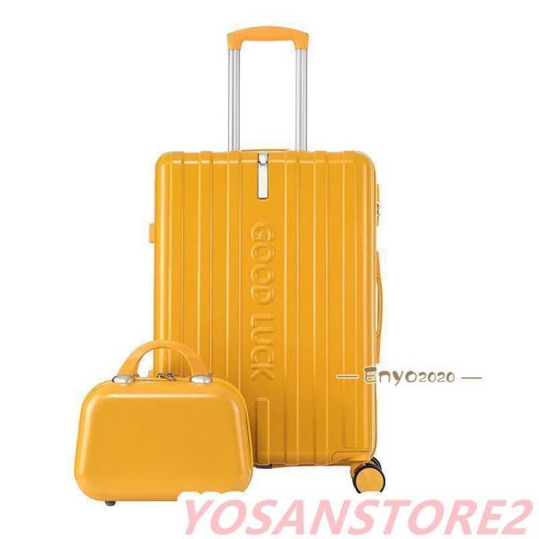スーツケース 機内持ち込み 軽量 小型 旅行バッグ付き Welina 2泊3日 出張 短期旅行 かわいい 英字デザイン 韓国風 キャリーケース キャリーバッグ_7