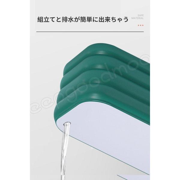 自動膨張 ビニールバスタブ 折り畳み式浴槽 三重構造 Welina フタ付き 簡易浴槽 収納簡単 大人全身浴 入浴 バスバケツ 家庭用 使いやすい_9