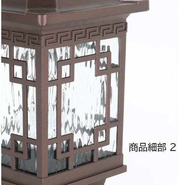 ソーラーライト LED 門柱灯 ガーデンライト 防雨 40cm Welina 夜間自動点灯 屋外照明 玄関/庭園に レトロ外灯_7