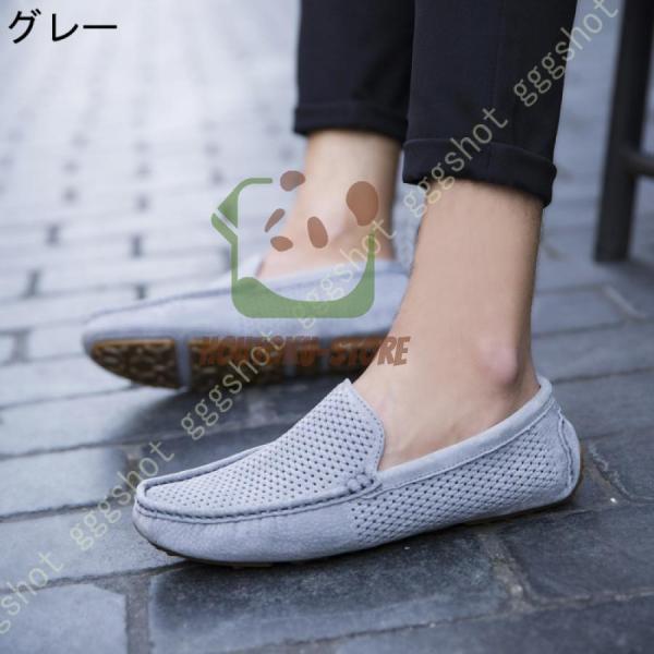 ドライビングシューズ メンズ スリッポン ローファー モカシン Welina（株） 革靴風で大きいサイズ対応 メッシュ通気で運転快適 スリップオンシューズ_7