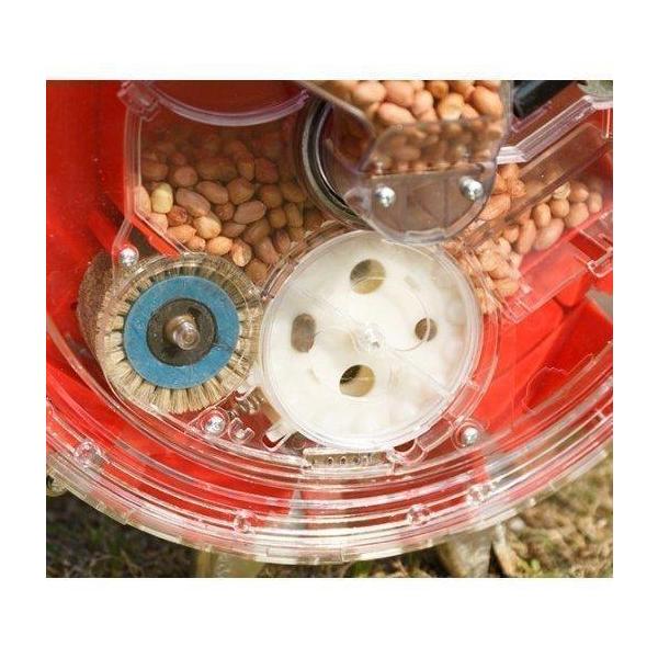 播種機 手押しタイプ 種まき器 プラスチック＋ステンレス Welina 透明ホッパー 繰出部 大豆 野菜 家庭菜園 農作業の時短に 種まき機_8