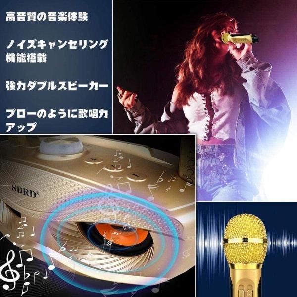 カラオケマイク 2本セット Bluetooth ワイヤレス スピーカーマイク Welina ノイズキャンセリング搭載 3色 家庭用パーティーに 盛り上がる_2