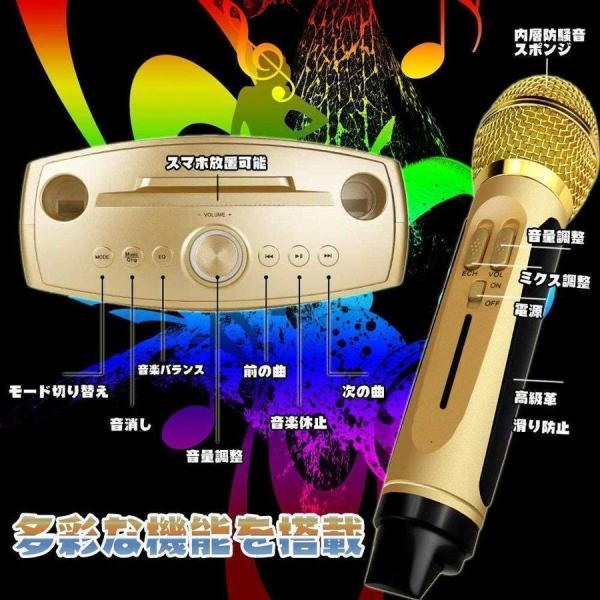 カラオケマイク 2本セット Bluetooth ワイヤレス スピーカーマイク Welina ノイズキャンセリング搭載 3色 家庭用パーティーに 盛り上がる_6