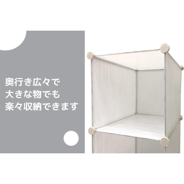 ハンガーラック 木目グレー 大容量 組み立て式 収納棚付き Welina 防水プラスチック収納ボックス付 クローゼット代わりに 衣類整理が一気に進む_5