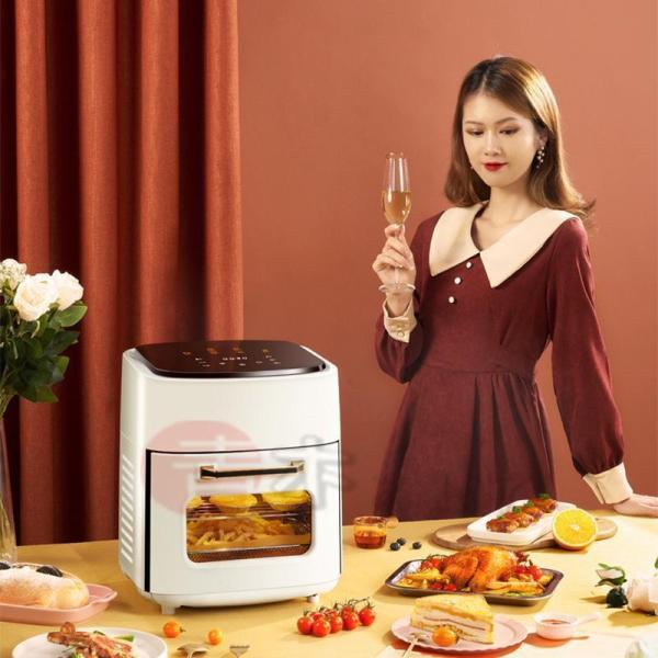 エアフライヤー 15L 大容量 時間/温度調節 ノンフライヤー Welina 油いらず一台多役 家庭用/業務用 ステンレス 電気フライヤー_9