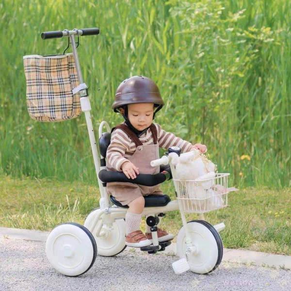 3in1子供用三輪車 手押し棒付き 乗用玩具 おしゃれ Welina コントロールバーで安心 ペダル付きトライク 幼児の外遊び・プレゼントに