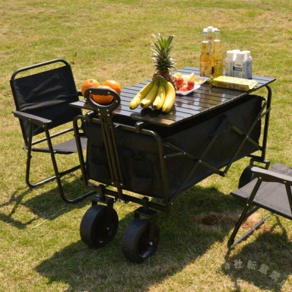 キャリーワゴン アウトドアワゴン 150L 大容量 折りたたみ Welina 長物対応 テーブル付きキャリーカート キャンプ収納 台車に便利