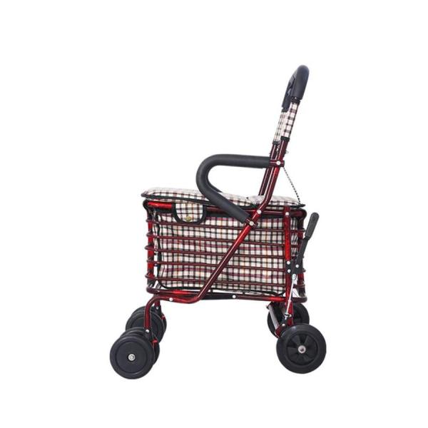 シルバーカー 軽量コンパクト 手元ブレーキ付き ショッピングカート Welina 横押し対応で使いやすい 介護・お買い物に キャリーカート 敬老の日にも