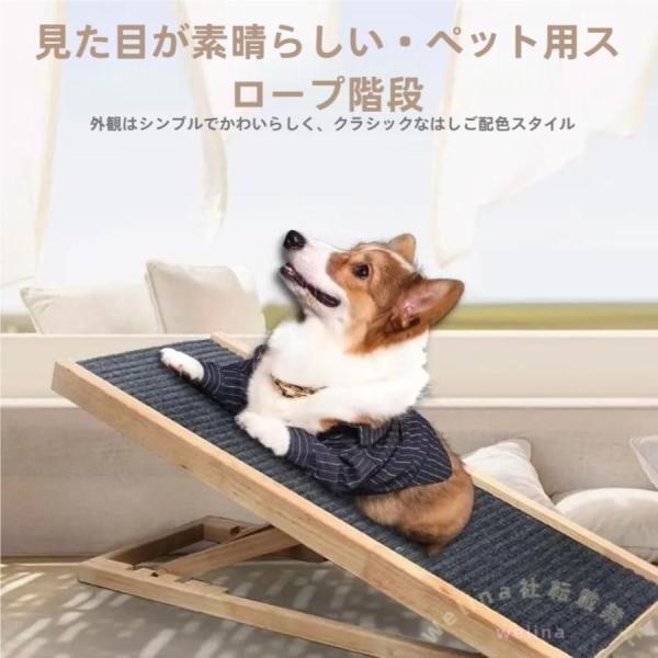 ペットスロープ 折り畳み スライド式 犬用階段 2段 Welina 滑り止め 耐荷重60kg ヘルニア/高齢犬介護 小型犬〜大型犬対応 ドッグステップ