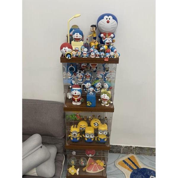 フィギュアケース アクリルケース LED照明付き コレクションケース Welina ひな壇付き ディスプレイ ショーケース クリア展示 木製 組み立て簡単_14