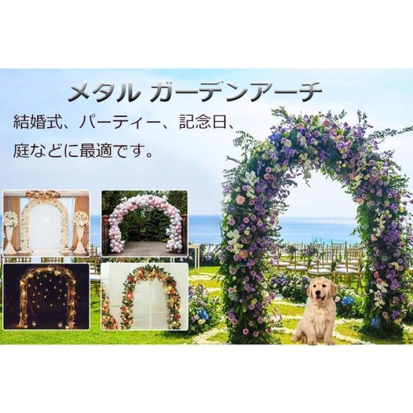 バラアーチ 錆びにくいガーデンアーチ 耐久ローズトレリス Welina 組み立て簡単 フラワーアーチ ウェディング装飾にも映える_1