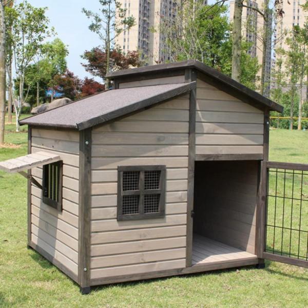 無垢材 犬小屋 屋外 木造 大型犬用 防水 しっかり設計 Welina 風雨対策