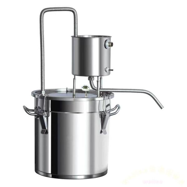 ホーム蒸留器20Lステンレス ワイン造り精油芳香発酵タンク付き Welina（株） 家庭用蒸留水器酒造りセット 純粋蒸留キット おしゃれホームディスティラー
