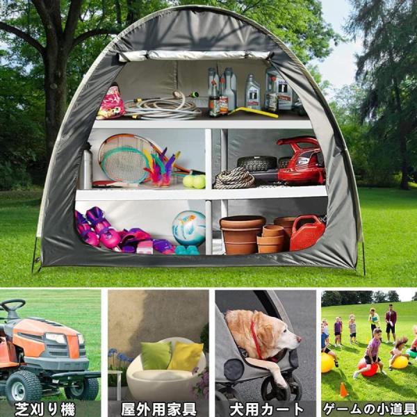 自転車テント ２〜３台用 バイクガレージ 屋外サイクルハウス Welina ＵＶカット 遮熱 収納小屋 自転車カバー一体 設置簡単 雨よけ 置き場確保_2