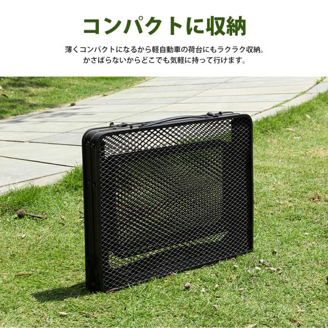 2025新作】キャンプ テーブル メッシュ サイドテーブル付き アウトドア