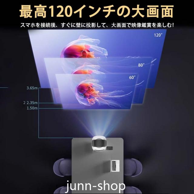 プロジェクター 小型 家庭用 4K対応 1080P 高画質 高解像度 高輝度